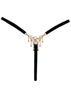 String bijou ouvert noir - Cottelli